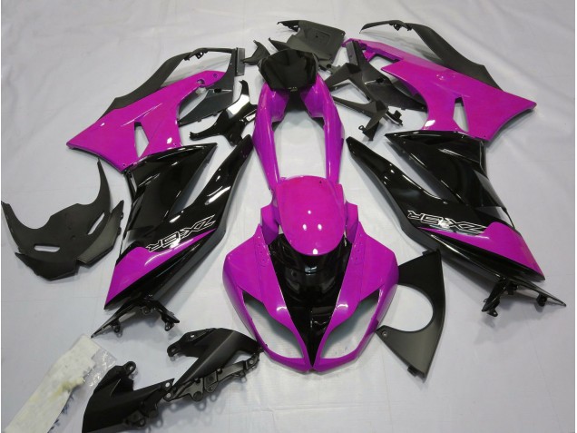 Rose Brillant & Noir 2009-2012 Kawasaki ZX6R Carénage Moto Rose Brillant & Noir 2009-2012 Kawasaki ZX6R Carénage Moto