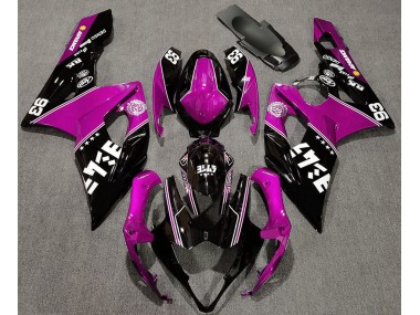 Rose Brillant & Noir Personnalisé 2005-2006 Suzuki GSXR 1000 Carénage Moto