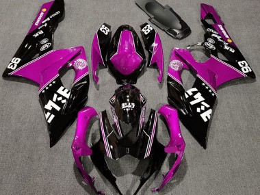 Rose Brillant & Noir Personnalisé 2005-2006 Suzuki GSXR 1000 Carénage Moto