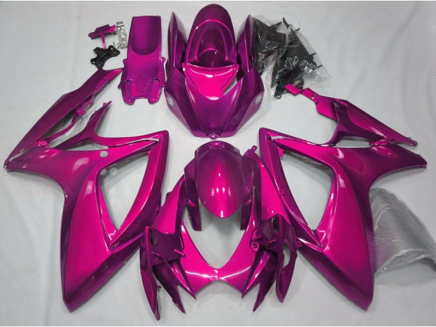 Rose Brillant Uni 2006-2007 Suzuki GSXR 600-750 Carénage Moto Rose Brillant Uni 2006-2007 Suzuki GSXR 600-750 Carénage Moto