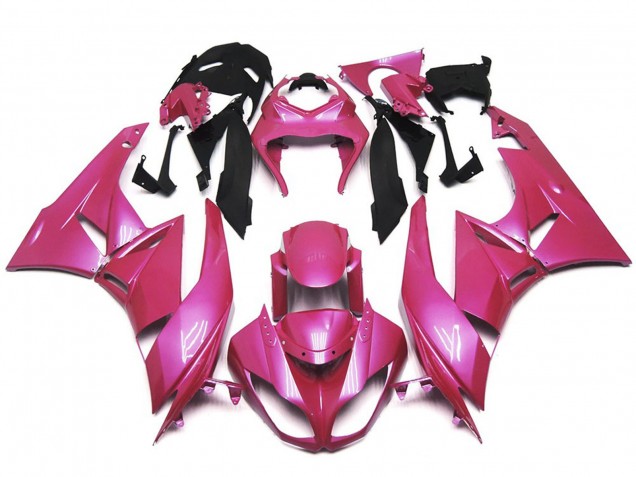 Rose Brillant Vibrant 2009-2012 Kawasaki ZX6R Carénage Moto Rose Brillant Vibrant 2009-2012 Kawasaki ZX6R Carénage Moto