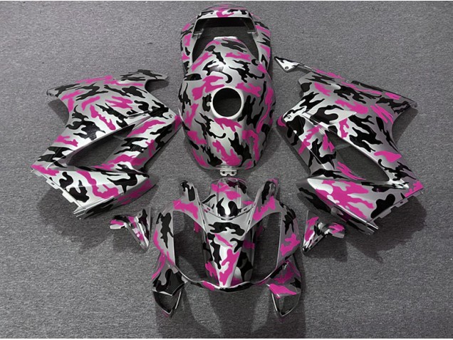 Rose Camouflage 2002-2012 Honda VFR800 Carénage Moto Rose Camouflage 2002-2012 Honda VFR800 Carénage Moto