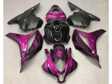 Rose Foncé Avec Du Noir 2009-2012 Honda CBR600RR Carénage Moto