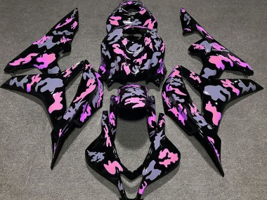 Rose & Gris Camouflage 2007-2008 Honda CBR600RR Carénage Moto