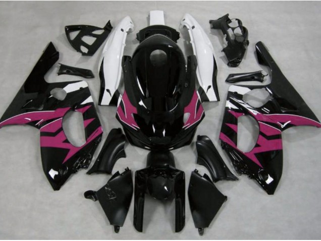Rose Noir & Blanc 1998-2007 Yamaha YZF600 Carénage Moto Rose Noir & Blanc 1998-2007 Yamaha YZF600 Carénage Moto