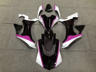 Rose Noir & Blanc 2015-2019 Yamaha R1 Carénage Moto