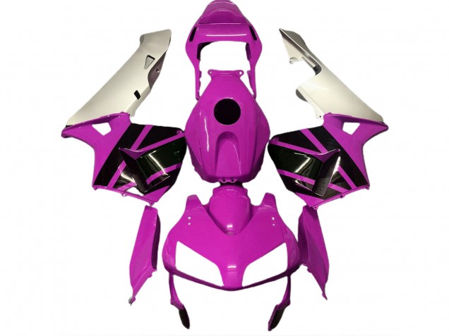 Rose Vif & Argent Mat 2003-2004 Honda CBR600RR Carénage Moto Rose Vif & Argent Mat 2003-2004 Honda CBR600RR Carénage Moto