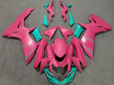 Rose Vif Mat & Bleu Sarcelle 2011-2024 Suzuki GSXR 600-750 Carénage Moto