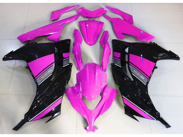 Rose Vif & Noir 2013-2018 Kawasaki Ninja 300 Carénage Moto Rose Vif & Noir 2013-2018 Kawasaki Ninja 300 Carénage Moto