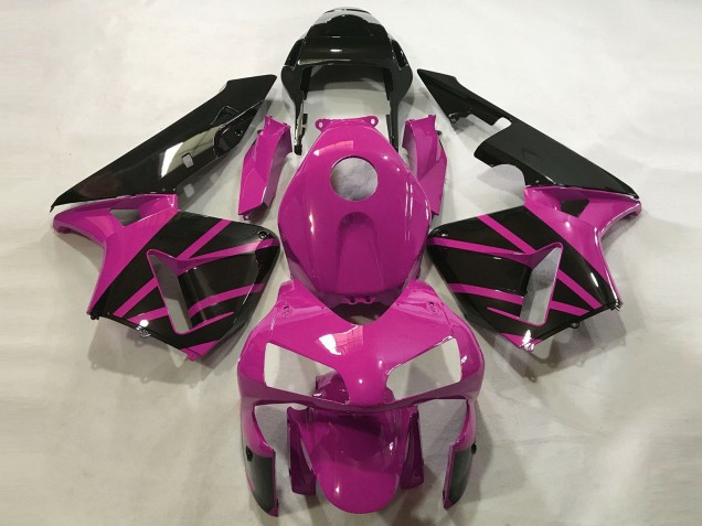 Rose Vif & Noir Brillant 2003-2004 Honda CBR600RR Carénage Moto Rose Vif & Noir Brillant 2003-2004 Honda CBR600RR Carénage Moto