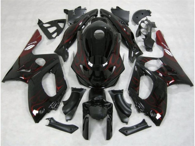 Rosso Fiamma 1998-2007 Yamaha YZF600 Carénage Moto Rosso Fiamma 1998-2007 Yamaha YZF600 Carénage Moto