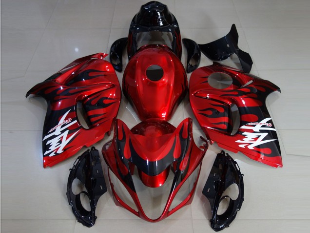 Rosso Vibrante E Fiamma 2008-2020 Suzuki GSXR 1300 Carénage Moto Rosso Vibrante E Fiamma 2008-2020 Suzuki GSXR 1300 Carénage Moto