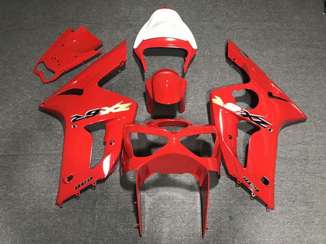Rouge 636 2003-2004 Kawasaki ZX6R Carénage Moto Rouge 636 2003-2004 Kawasaki ZX6R Carénage Moto