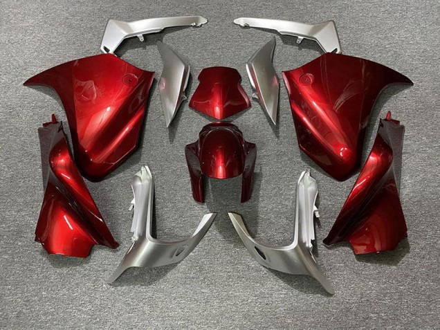 Rouge & Argent 2010-2013 Honda VFR1200 Carénage Moto Rouge & Argent 2010-2013 Honda VFR1200 Carénage Moto