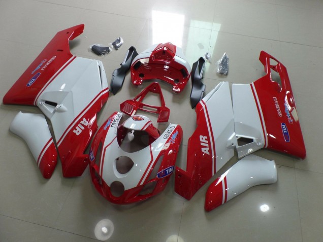 Rouge & Blanc 2003-2004 Ducati 749 999 Carénage Moto Rouge & Blanc 2003-2004 Ducati 749 999 Carénage Moto