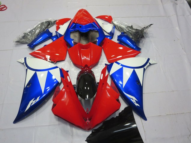 Rouge Bleu & Blanc 2012-2014 Yamaha R1 Carénage Moto Rouge Bleu & Blanc 2012-2014 Yamaha R1 Carénage Moto