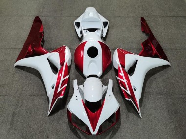 Rouge Bonbon & Blanc 2006-2007 Honda CBR1000RR Carénage Moto