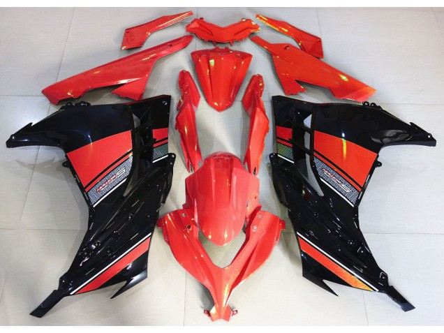Rouge Bonbon & Noir 2013-2018 Kawasaki Ninja 300 Carénage Moto Rouge Bonbon & Noir 2013-2018 Kawasaki Ninja 300 Carénage Moto