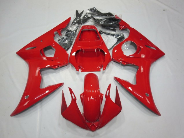 Rouge Brillant 2003-2004 Yamaha R6 Carénage Moto Rouge Brillant 2003-2004 Yamaha R6 Carénage Moto
