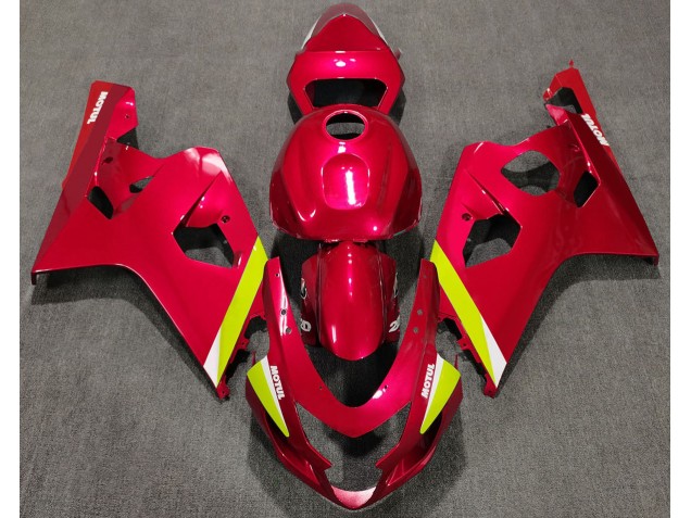 Rouge Brillant 2004-2005 Suzuki GSXR 600-750 Carénage Moto Rouge Brillant 2004-2005 Suzuki GSXR 600-750 Carénage Moto