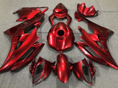 Rouge Brillant 2006-2007 Yamaha R6 Carénage Moto