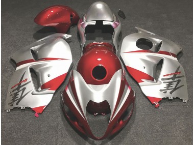 Rouge Brillant & Argent 1997-2007 Suzuki GSXR 1300 Carénage Moto