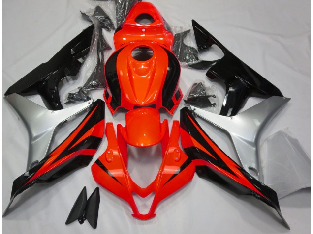Rouge Brillant Argent & Noir 2007-2008 Honda CBR600RR Carénage Moto Rouge Brillant Argent & Noir 2007-2008 Honda CBR600RR Carénage Moto
