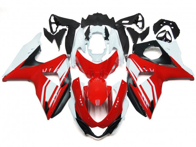 Rouge Brillant Avec Style Noir 2009-2016 Suzuki GSXR 1000 Carénage Moto Rouge Brillant Avec Style Noir 2009-2016 Suzuki GSXR 1000 Carénage Moto