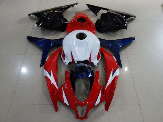 Rouge Brillant / Blanc 2009-2012 Honda CBR600RR Carénage Moto Rouge Brillant / Blanc 2009-2012 Honda CBR600RR Carénage Moto