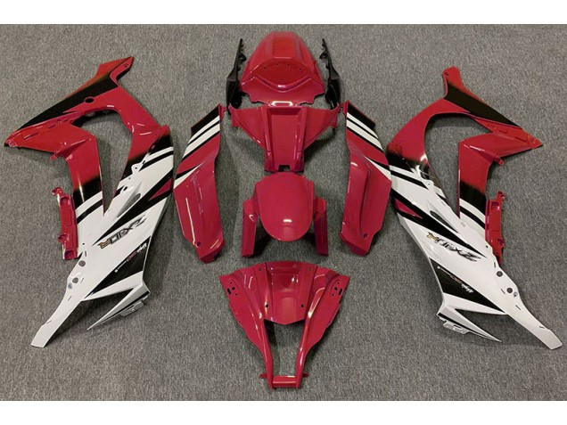Rouge Brillant & Blanc 2011-2015 Kawasaki ZX10R Carénage Moto Rouge Brillant & Blanc 2011-2015 Kawasaki ZX10R Carénage Moto