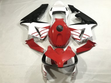 Rouge Brillant / Blanc Mat 2003-2004 Honda CBR600RR Carénage Moto