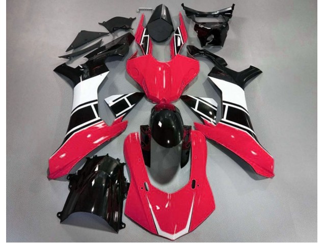 Rouge Brillant Blanc & Noir 2015-2019 Yamaha R1 Carénage Moto Rouge Brillant Blanc & Noir 2015-2019 Yamaha R1 Carénage Moto