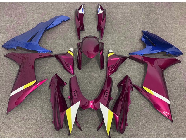 Rouge Brillant & Bleu 2011-2024 Suzuki GSXR 600-750 Carénage Moto Rouge Brillant & Bleu 2011-2024 Suzuki GSXR 600-750 Carénage Moto