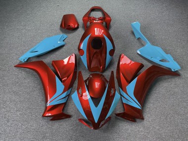 Rouge Brillant & Bleu Clair 2012-2016 Honda CBR1000RR Carénage Moto