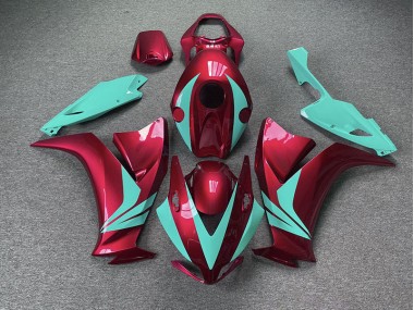 Rouge Brillant & Bleu Sarcelle 2012-2016 Honda CBR1000RR Carénage Moto