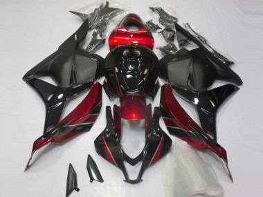 Rouge Brillant & Noir 2009-2012 Honda CBR600RR Carénage Moto