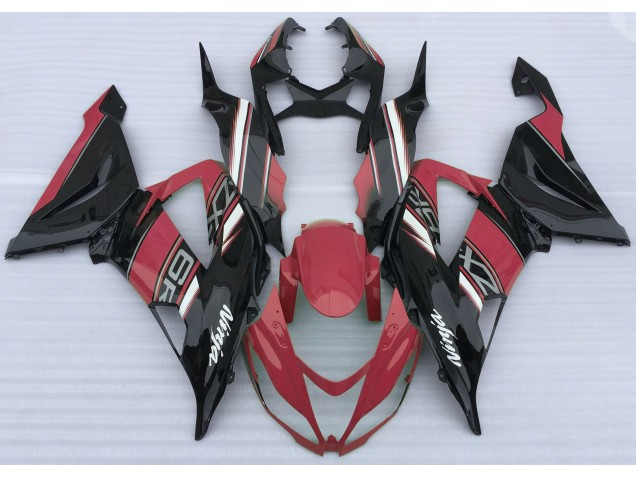 Rouge Brillant & Noir 2013-2018 Kawasaki ZX6R Carénage Moto Rouge Brillant & Noir 2013-2018 Kawasaki ZX6R Carénage Moto