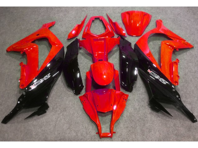Rouge Brillant & Noir 2016-2019 Kawasaki ZX10R Carénage Moto Rouge Brillant & Noir 2016-2019 Kawasaki ZX10R Carénage Moto