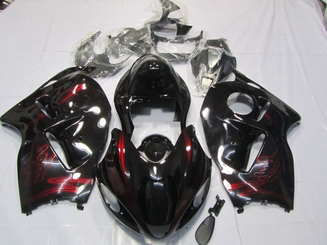 Rouge Brillant Profond 1997-2007 Suzuki GSXR 1300 Carénage Moto Rouge Brillant Profond 1997-2007 Suzuki GSXR 1300 Carénage Moto