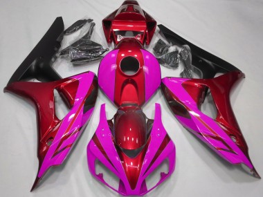 Rouge Brillant & Rose 2006-2007 Honda CBR1000RR Carénage Moto