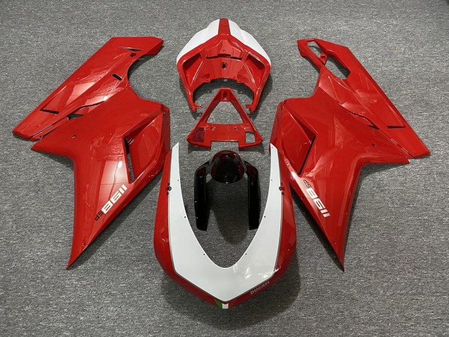 Rouge Brillant Sp 2007-2014 Ducati 848 1098 1198 Carénage Moto Rouge Brillant Sp 2007-2014 Ducati 848 1098 1198 Carénage Moto