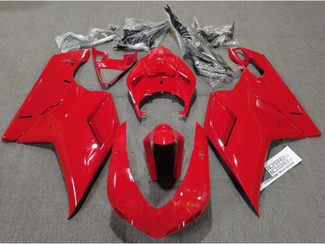 Rouge Brillant Uni 2007-2014 Ducati 848 1098 1198 Carénage Moto Rouge Brillant Uni 2007-2014 Ducati 848 1098 1198 Carénage Moto