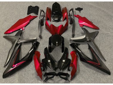Rouge Brillant & Vert R 2008-2010 Suzuki GSXR 600-750 Carénage Moto