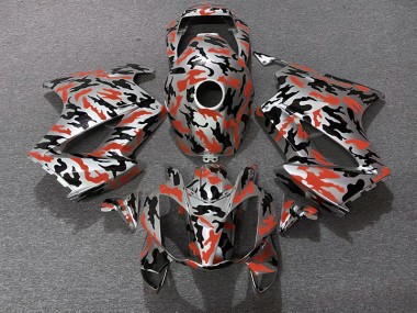 Rouge Camouflage 2002-2012 Honda VFR800 Carénage Moto