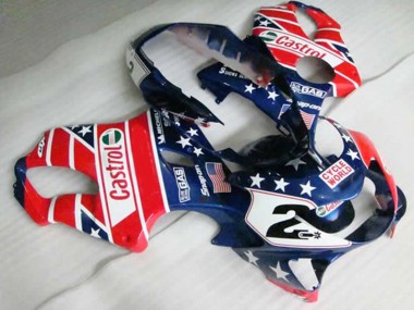 Rouge Castro 1999-2000 Honda CBR600 F4 Carénage Moto