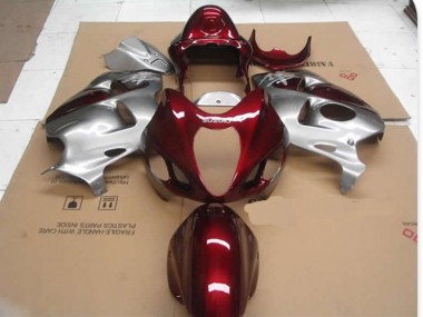 Rouge D Argent 1997-2007 Suzuki GSXR 1300 Carénage Moto