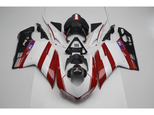 Rouge Foncé 2007-2014 Ducati 848 1098 1198 Carénage Moto Rouge Foncé 2007-2014 Ducati 848 1098 1198 Carénage Moto