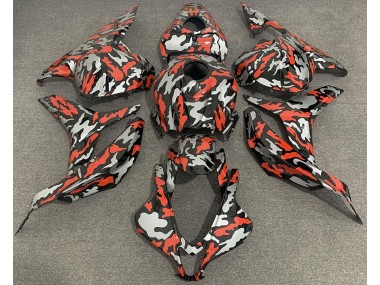 Rouge Gris Camouflage 2009-2012 Honda CBR600RR Carénage Moto