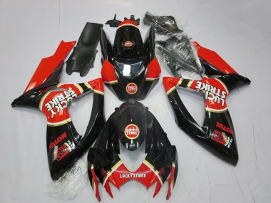 Rouge Lucky Strike 2006-2007 Suzuki GSXR 600-750 Carénage Moto