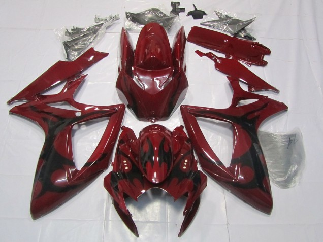 Rouge Marron 2006-2007 Suzuki GSXR 600-750 Carénage Moto Rouge Marron 2006-2007 Suzuki GSXR 600-750 Carénage Moto